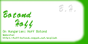 botond hoff business card